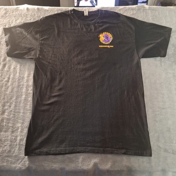 Vintage Phantom Fireworks Double Sided Graphic Print Black T-Shirt Size XL - Picture 1 of 7